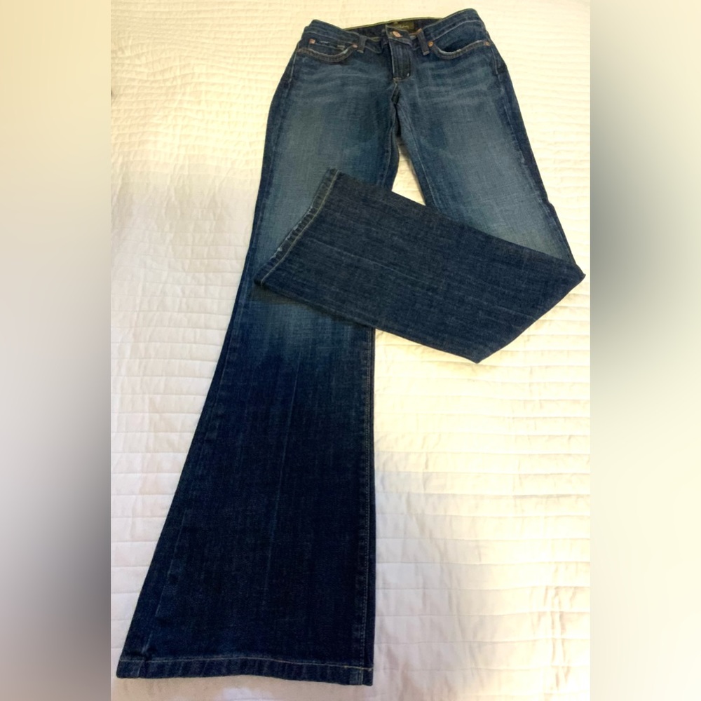 David Kahn Jeanswear Distressed Flare Leg Denim